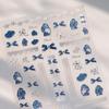 Bowknot Pattern Nail Stickers: Ferrite Diamond Dot Pearl Adhesive TL-312