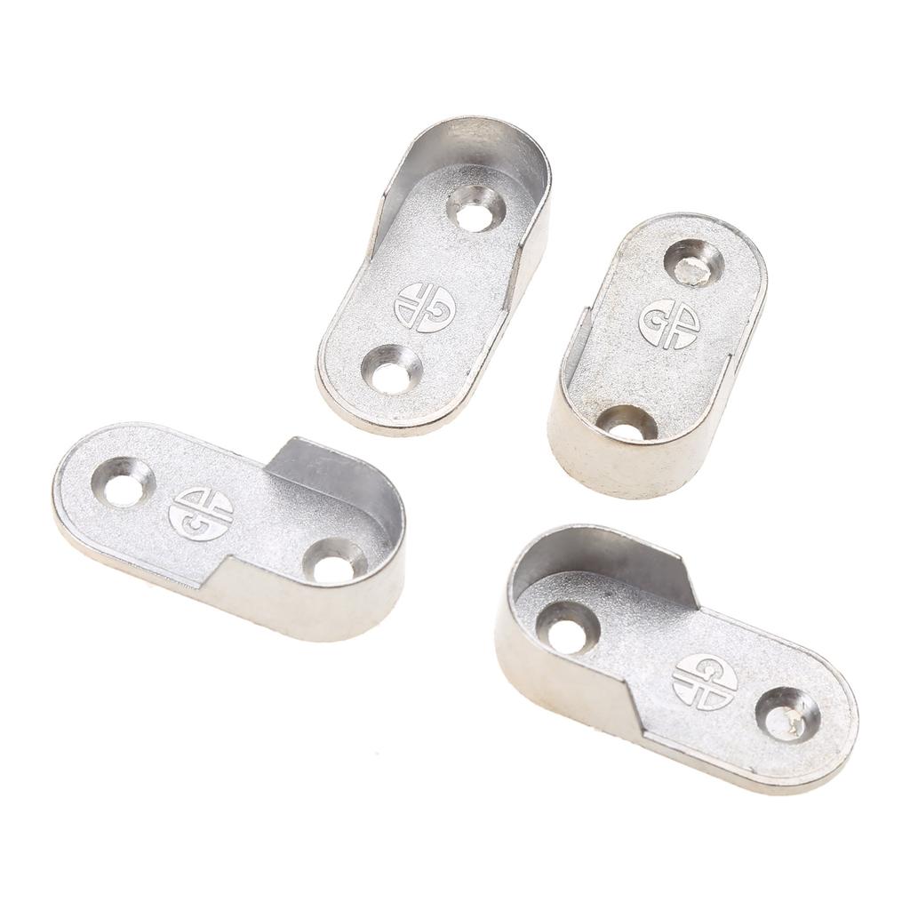 4x Овальная опора для вешалок из сплава, гнездо для вешалок для одежды, круглый кронштейн, утолщенные металлические кронштейны для вешалок для одежды