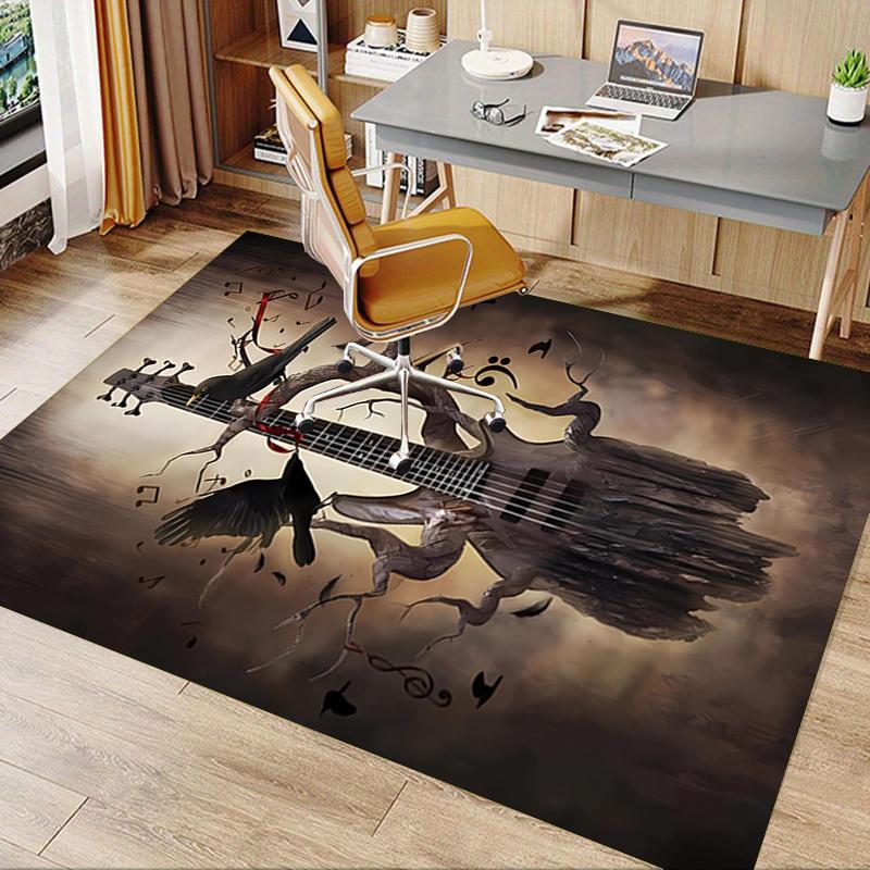 1pc. Musical Guitar Tree Branch Outdoor Rug for Garden Decor, Unique Gift Idea for Music Lovers