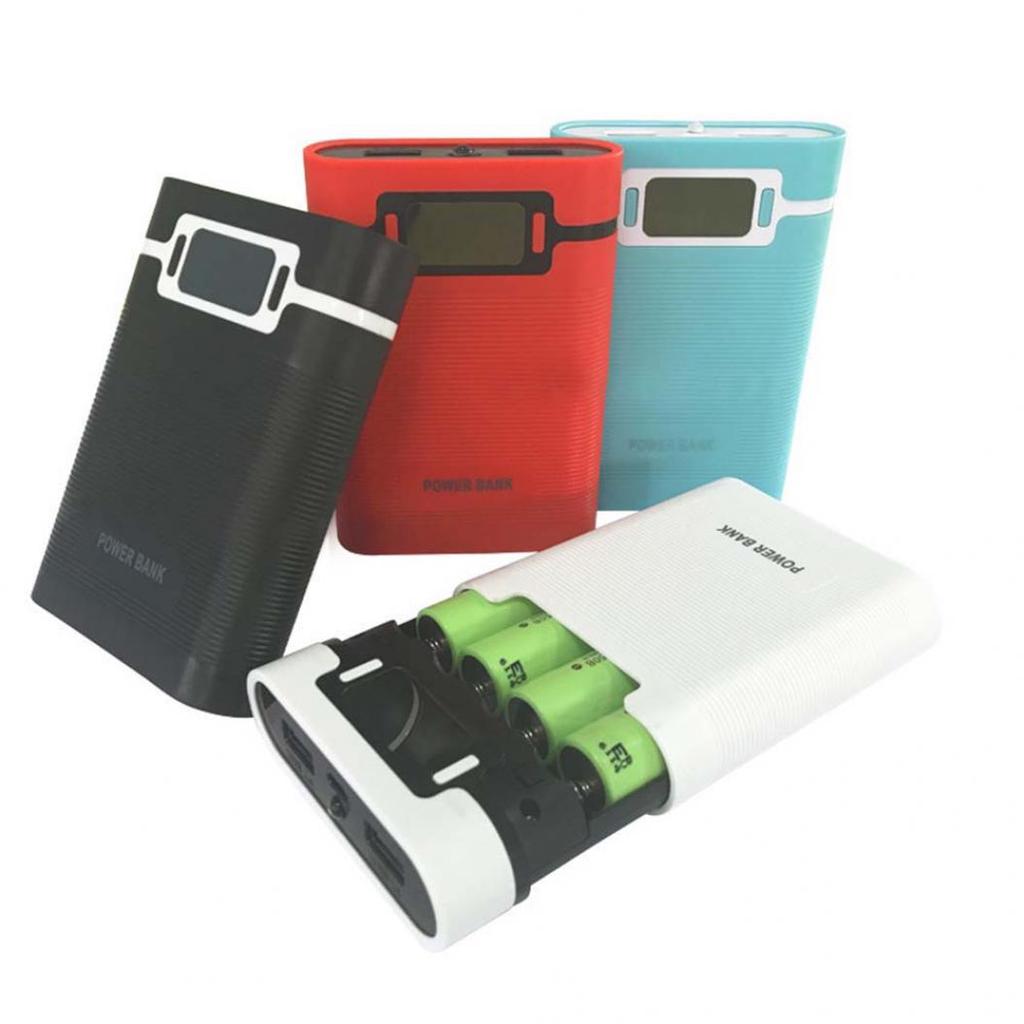 Портативный 4-слотовый ЖК-дисплей DIY Power Bank Case Box 18650 Держатель зарядного устройства