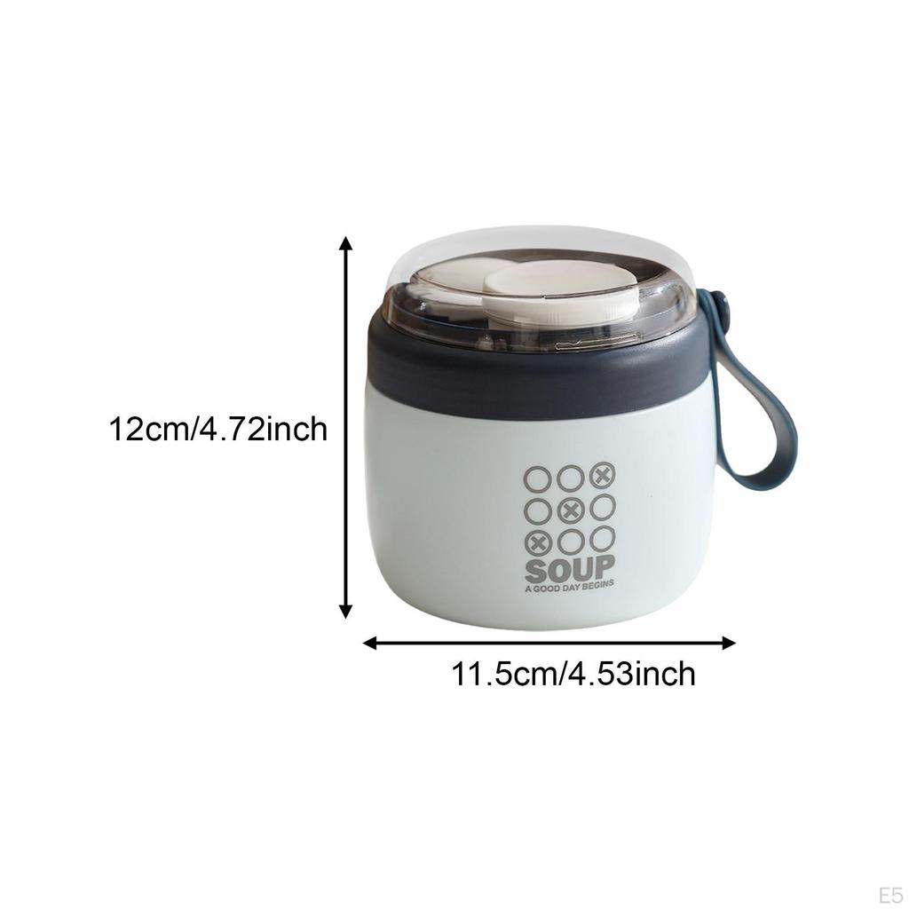 Bento Box with Detachable Food Storage Jar, Thermal Mug for Students And Office Use