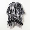 Winter Women Scarf Layers Poncho Elegant Lady Retro Print Wraps Shawl Casual Warm Soft Scarve Capa Para Mujer Pashmina Cloak New