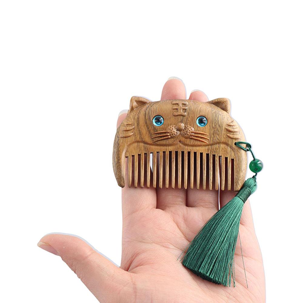 Point Chinese Zodiac Hair Styling Pocket Comb Wooden Hair Comb Fine Tooth Comb Massage Comb