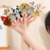 2Pcs Finger Puppets Set Plush Animal Finger Puppet Toys for Kids Mini Soft Figures Interactive Role-Playing And Storytelling Prop Educational Toy for