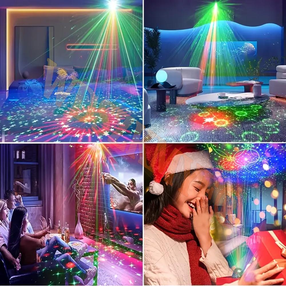 НОВЫЙ 2В1 Сценический DJ Вечеринка Лазерный проектор Диско Регби USB Красный Зеленый Синий Стробоскопы Клуб Дом Праздничные Рождественские огни