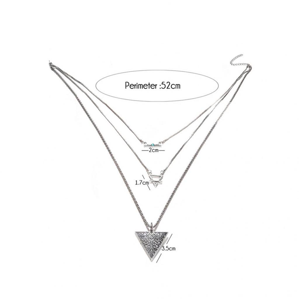 Женская трехслойная цепочка с подвесками в стиле бохо