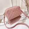 Small Lingge Embroidery Fashion Crossbody Women Messenger Bag PU Leather Shoulder Bag Handbags