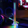 Светодиодная RGB USB световая полоса с датчиком звука, светодиодная лента с управлением по музыке, цветная подсветка для атмосферы автомобиля, компьютера, игр, перезаряжаемая