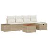 VidaXL Ensemble de 6 Canapés de Jardin avec Coussins Beige Rattan 3359589