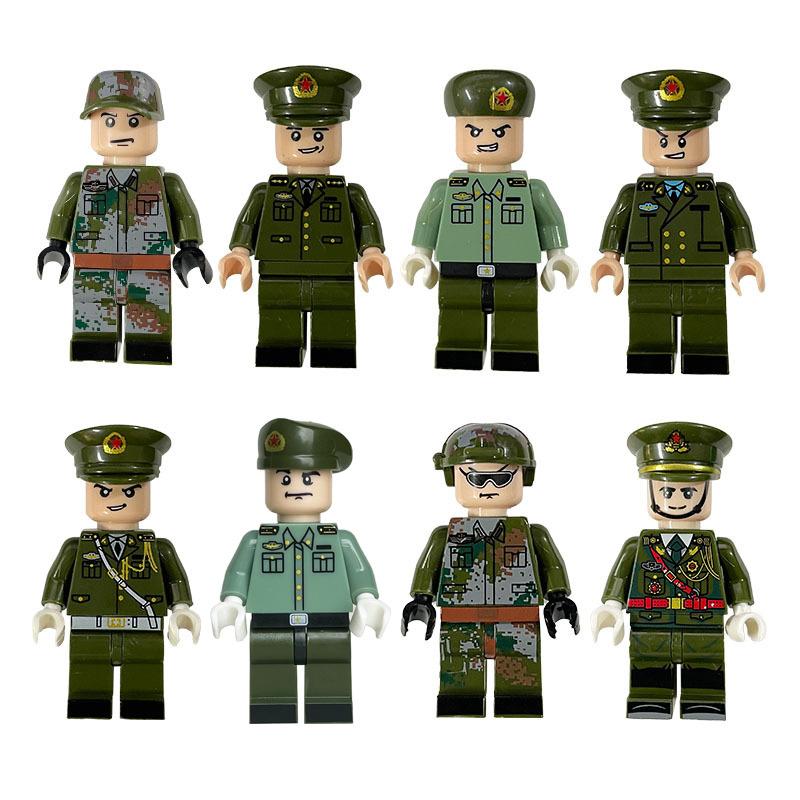 Море, Суша и Воздух Куклы из строительных блоков Китайские современные военные куклы Сборные Развивающие игрушки для мальчиков