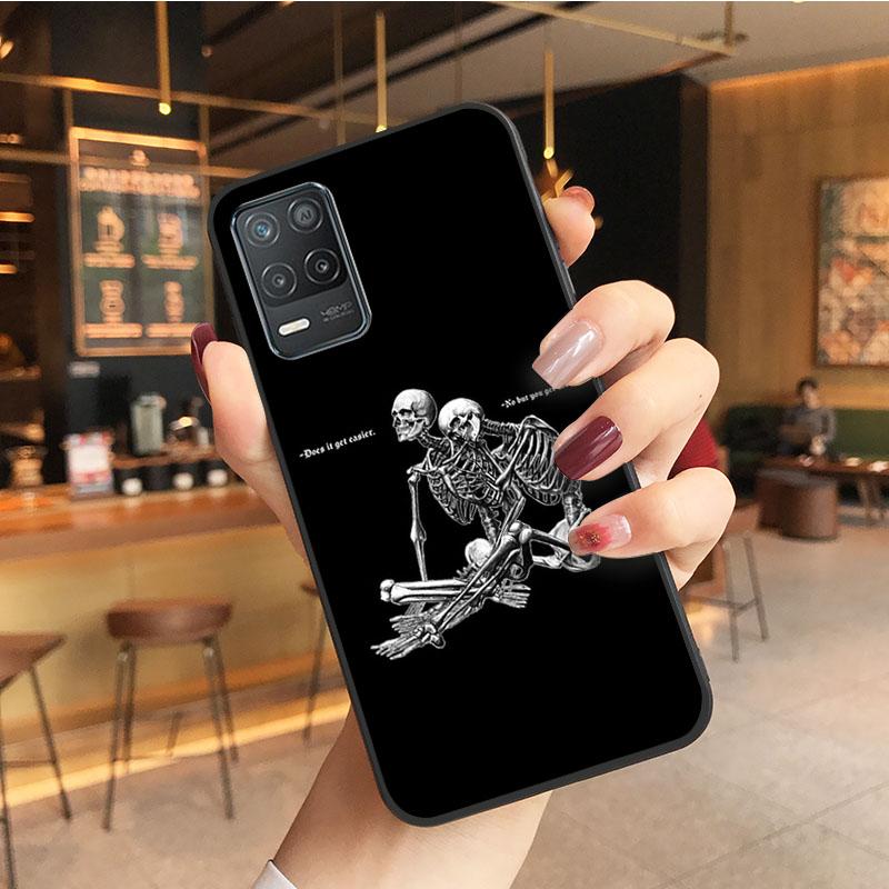 Skull Skeleton Tattoo Art Phone Case for OPPO Realme GT 2 Pro X2 Pro XT C25S 8 7 6 Pro 6i GT Master C3 C21 C21Y C11 X3 SuperZoom
