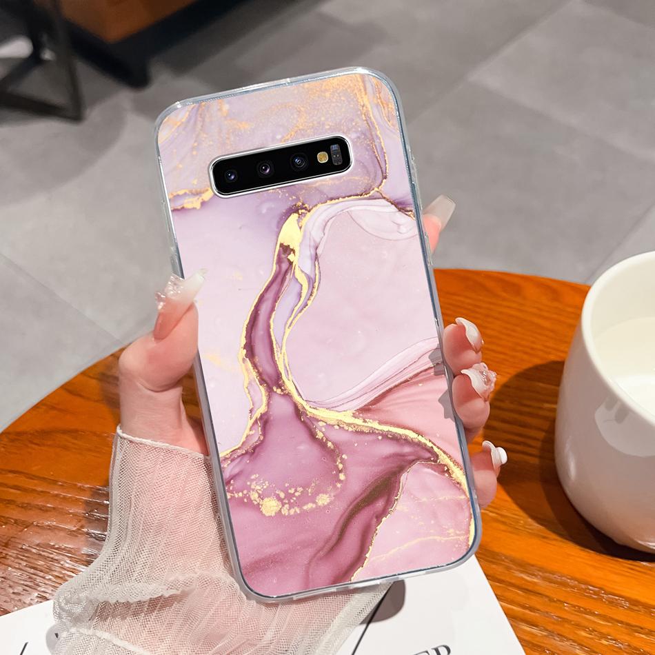 Чехол для телефона Samsung S10 Lite Plus S10E Креативный штамп Мягкий прозрачный силикон Противоударная задняя крышка Для Samsung Galaxy S 10 E Маска