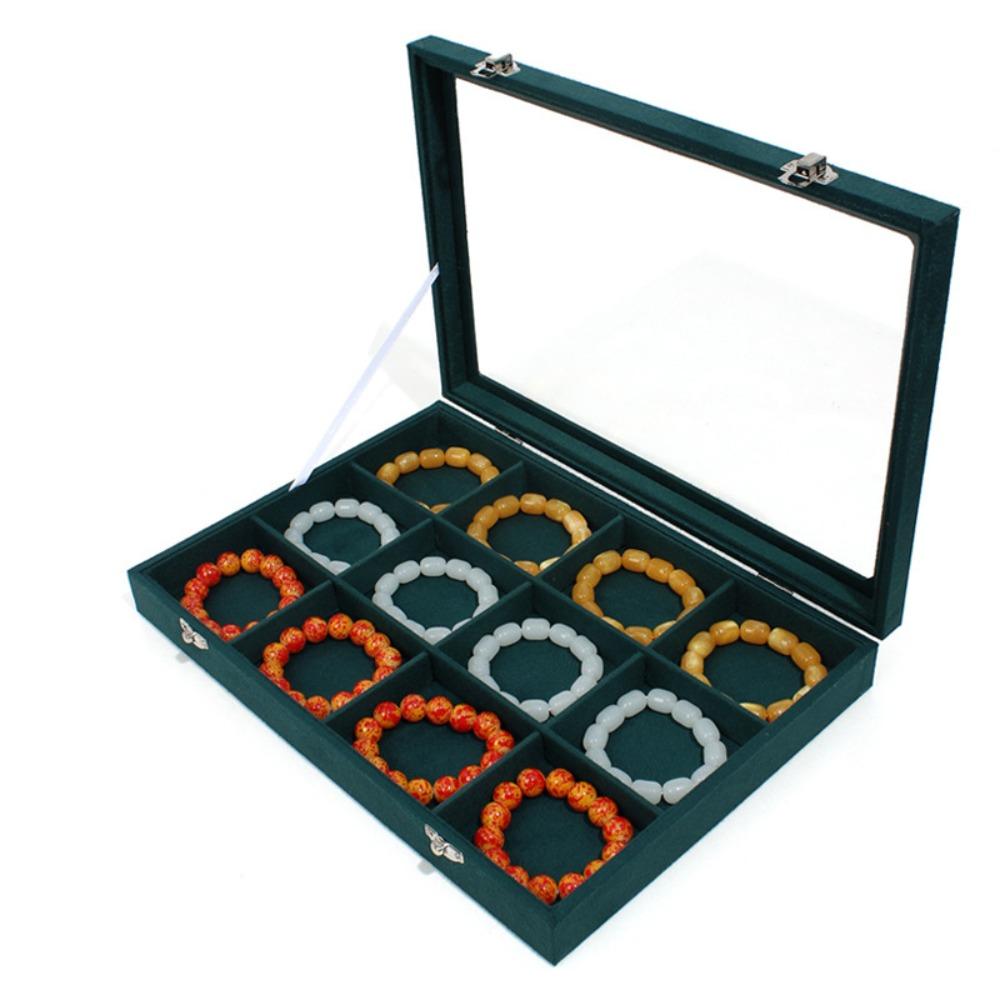 Кольца Бархатная шкатулка для украшений Серьги Витрина для украшений Однотонный лоток для хранения украшений Подарок