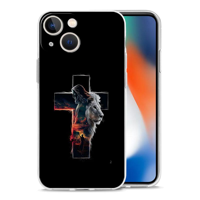 Чехол для телефона iPhone 17 Чехлы iPhone Air 16 15 12 13 14 Pro Max 7 8 Plus 16Pro iPhone11 Чехол Библия Иисус Христос Крест