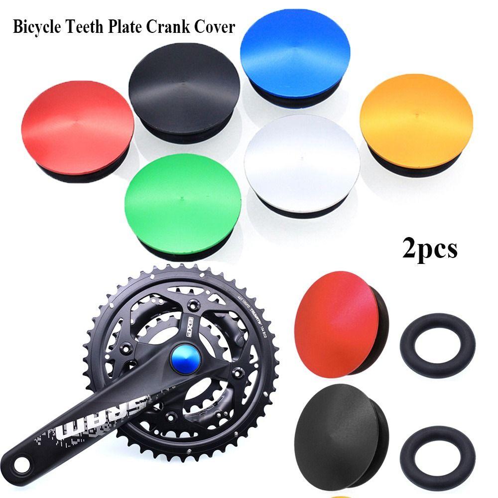 MTB Foldable Bike Road Mountain Bikes Bicycle Teeth Plate Disc Cover Crankset Plug Screw Crank Cap