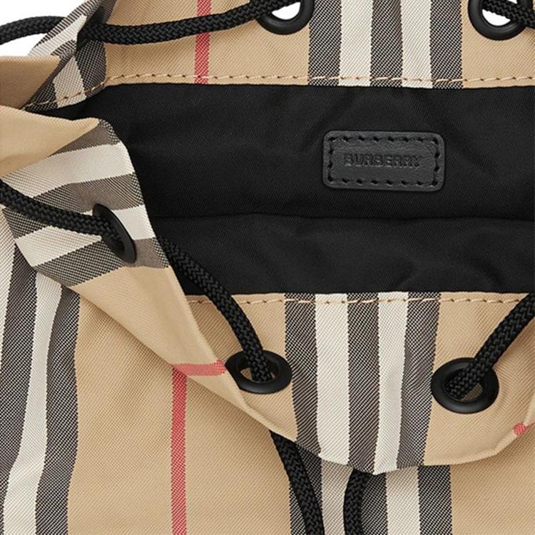 Burberry Логотип Принт Иконка Полоска Шнурок Мешочек Архивный Бежевый Унисекс Мешочки Кремовый 8026737