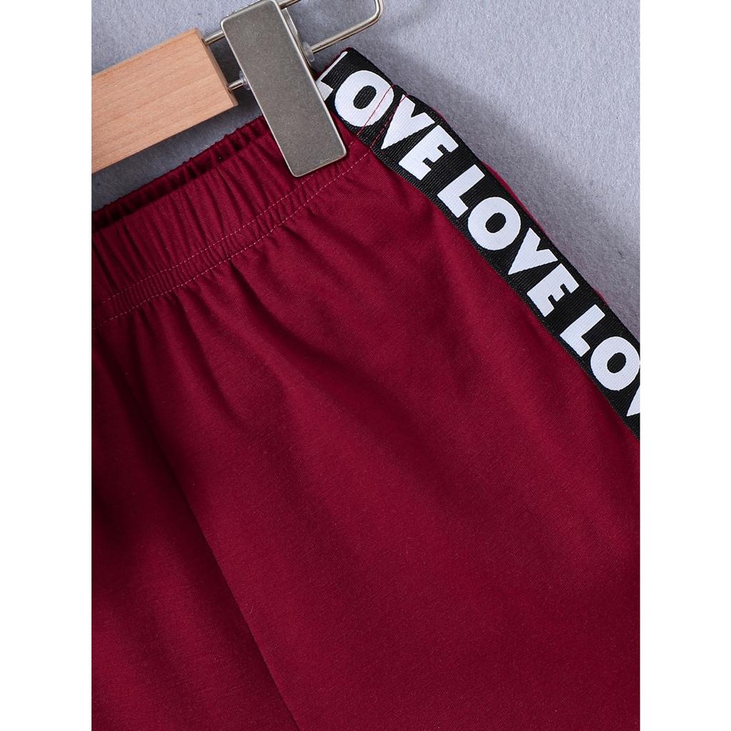 Directional Hot-Selling Boys' Patchwork Color Letter Print Loose Short-Sleeved Shorts Suit Casual Style