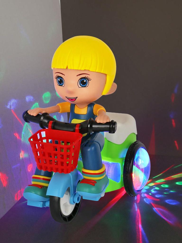 Вращающаяся на 360° машина-трюкач со светом и музыкой, игрушечная машина с автоматической деформацией и объездом препятствий, идеальный подарок на Рождество, Хэллоуин, Пасху [Без батареек]