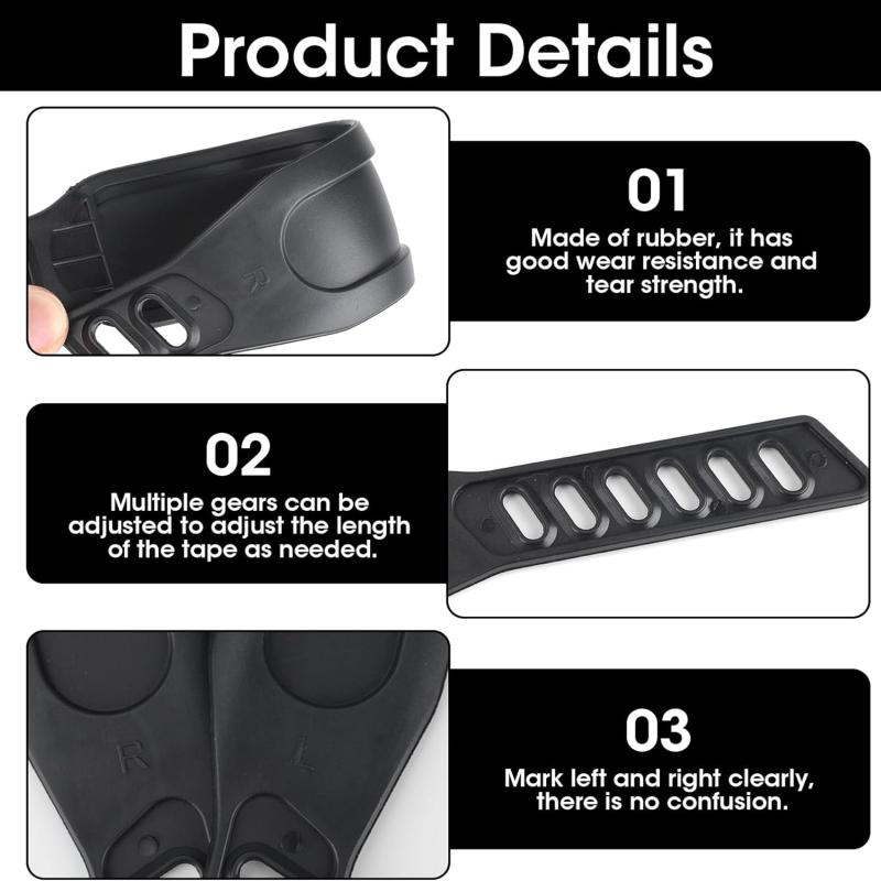 4 шт. ремни для велотренажера, регулируемая длина, ремни для педалей велосипеда, универсальные для более стационарного велоспорта, фиксирующие ленты для фитнеса