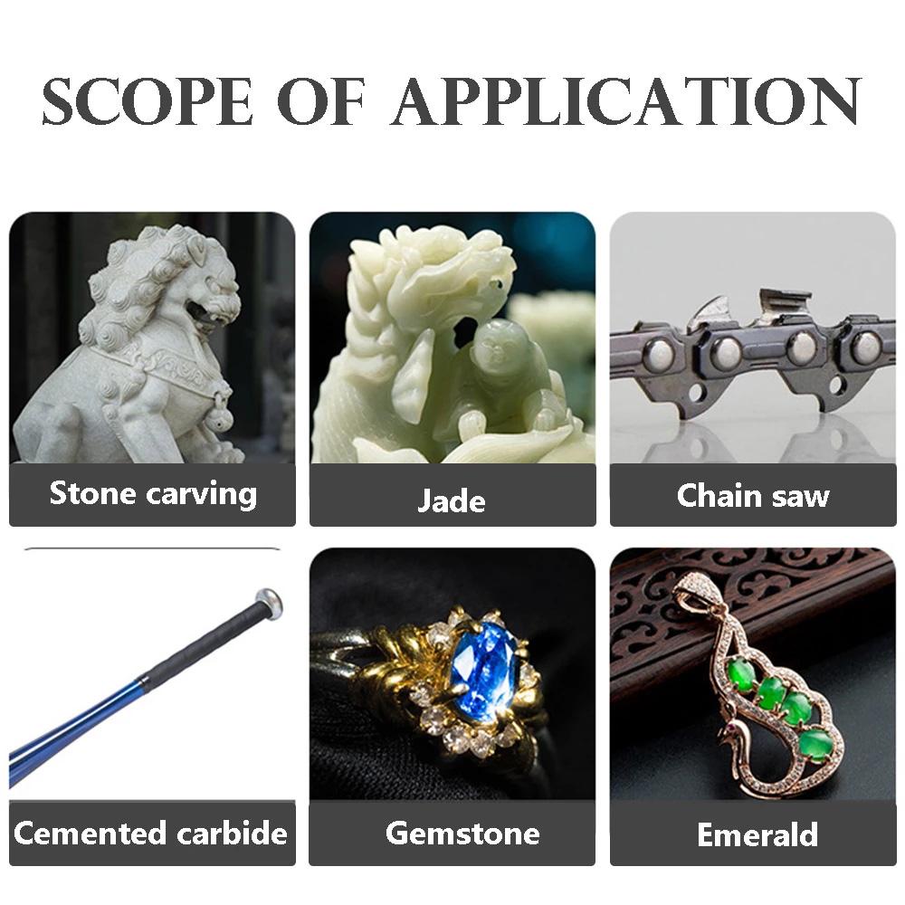 5 шт. цилиндрические заусенцы с алмазным покрытием 4,4/4,5/4,8 мм точилка для бензопилы каменный напильник для заточки цепной пилы шлифовальные инструменты для резьбы