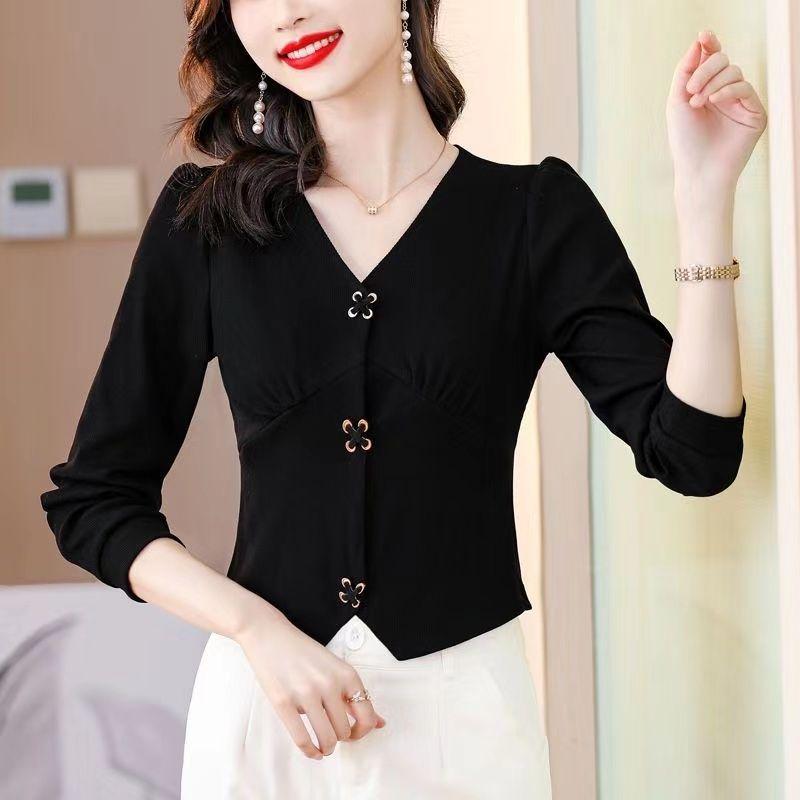 Низ Футболка Женский Топ Короткий Осень Зима Внутренняя одежда Модный Уникальный Красивый Шикарный