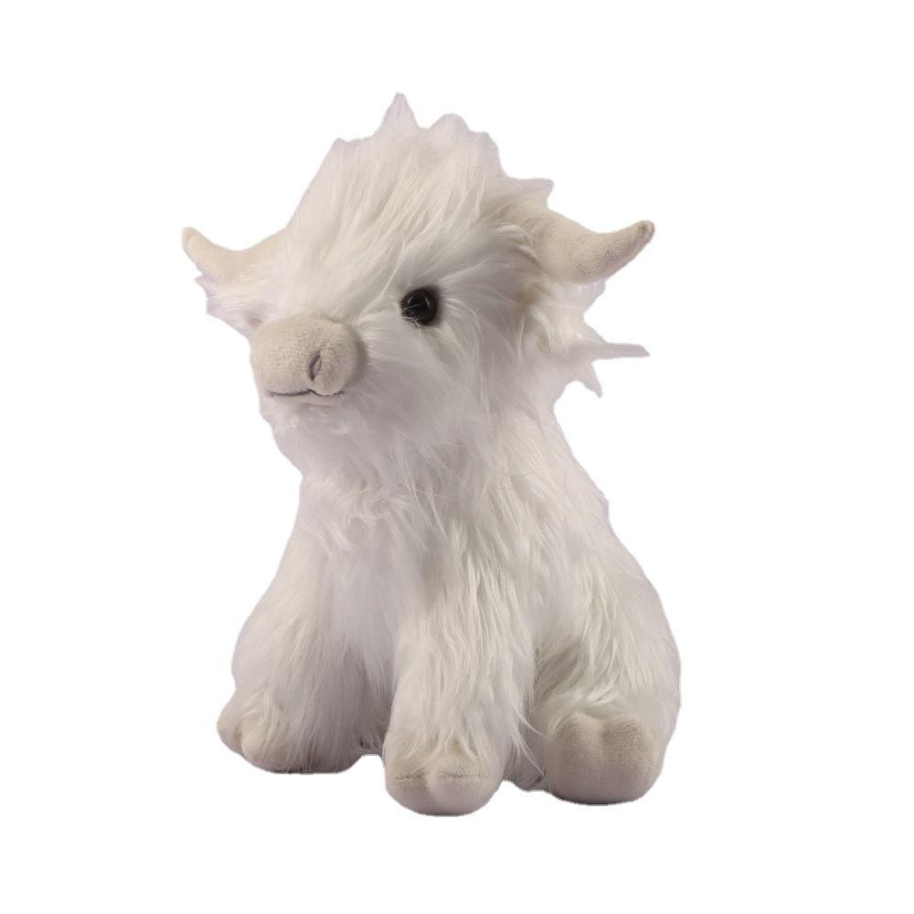 27 см Kawaii моделирование хайлендская корова животное плюшевая кукла мягкая кремовая плюшевая игрушка для крупного рогатого скота Kyloe плюшевый подарок для детей