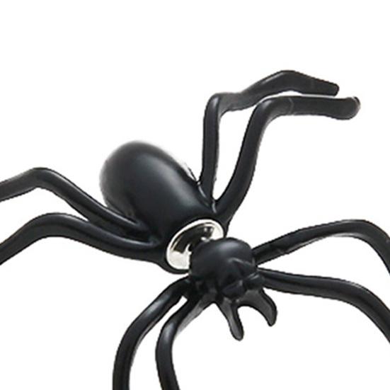 1 шт., черные серьги-гвоздики в форме паука, пластиковые 3D жуткие черные серьги-гвоздики, вечерние украшения