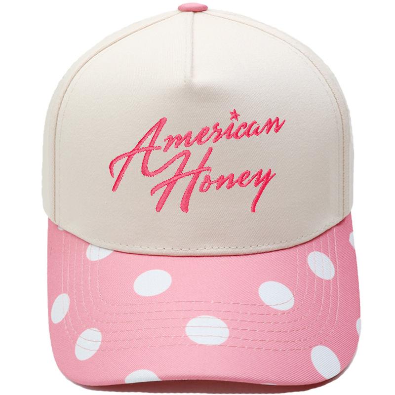 American Honey Fun Embroidery Truck Driver Hat Color Matching Men's and Women's Casual Shade Dad Hat