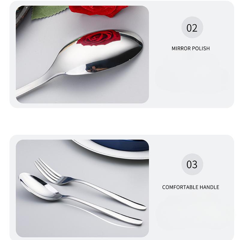 HANYANG Steak Knife and Fork Western Knife, Fork and Spoon Simple Wind Gold Stirring Spoon Western Tableware
