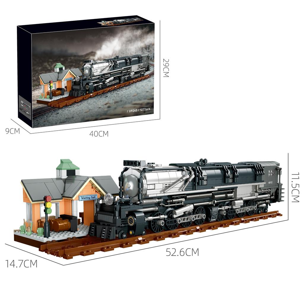 1277Pcs City Railway Steam Train Model Assembly Toy Moc Building Blocks Toys Educational Toy Home Decoration Adult Birthday Gift