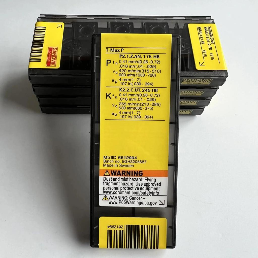 Original Sandvik / SNMG120412-PR 4315 / CNC Lathe Carbide Blade 10 PCS