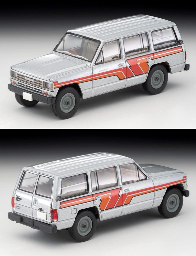 Tomica Limited Vintage Neo Nissan Safari Extra Van DX Finished Product 312550 1/64 LV-N109d Silver/Stripe
