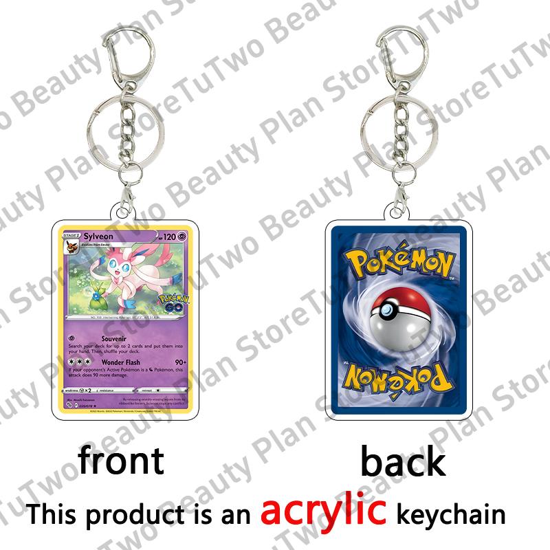 Anime Cartoon Venusaur Bulbasaur Charizard Mewtwo Pocket Monsters Acrylic Keychain Accessories Pendant Key Ring Charm Gifts Toys