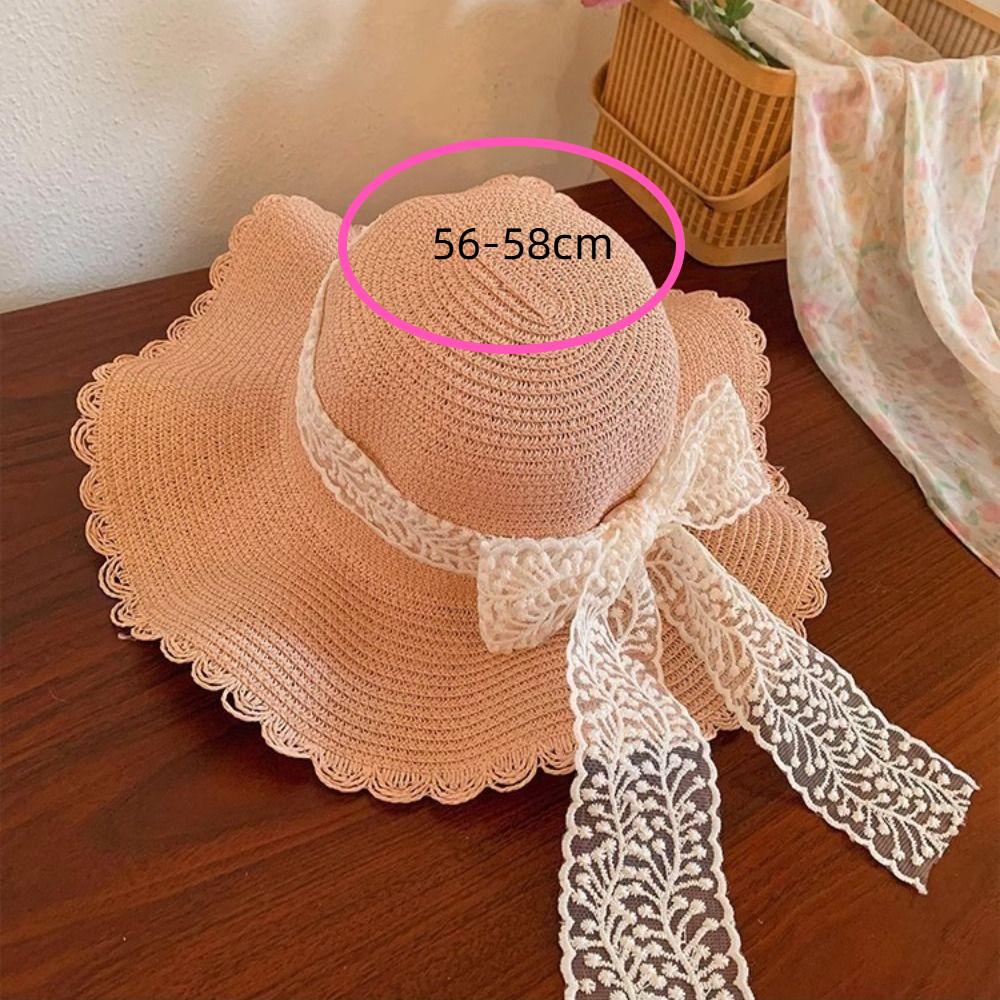 Дышащая шляпа-ведро с большими полями, пляжная кепка, милая соломенная шляпа для женщин