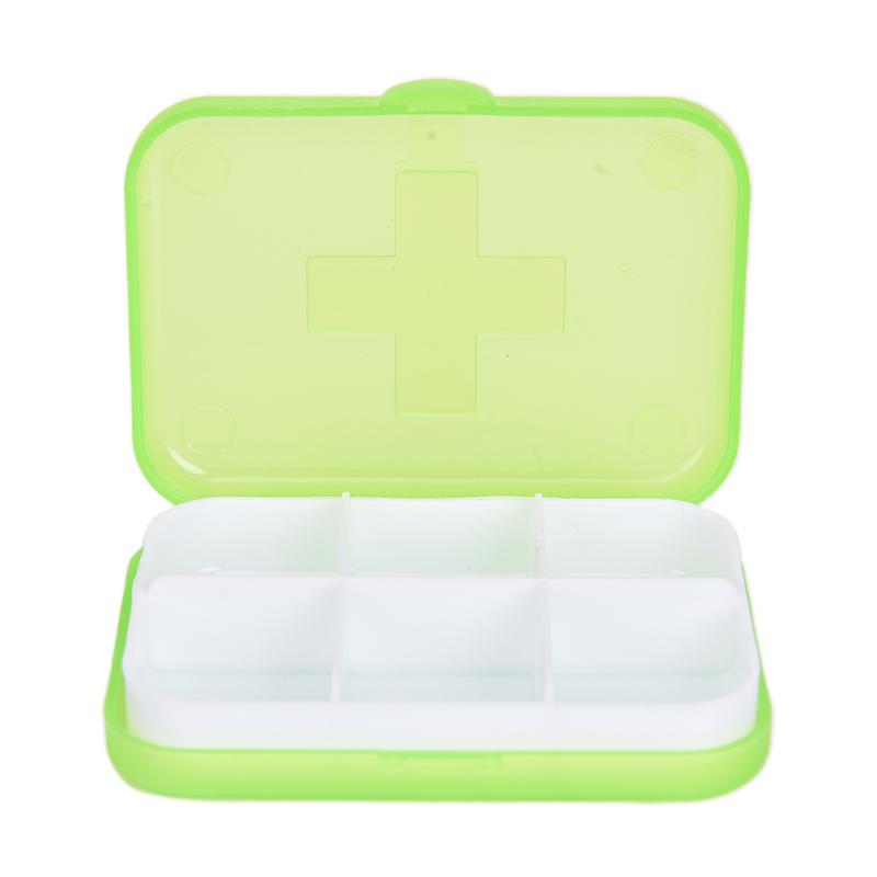 Коробка для таблеток на 6 отделений, портативные контейнеры для таблеток, дорожный диспенсер, контейнер для хранения, лекарства KTY