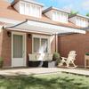 Retractable Awning White 400 x 300 cm Polyester and Aluminum