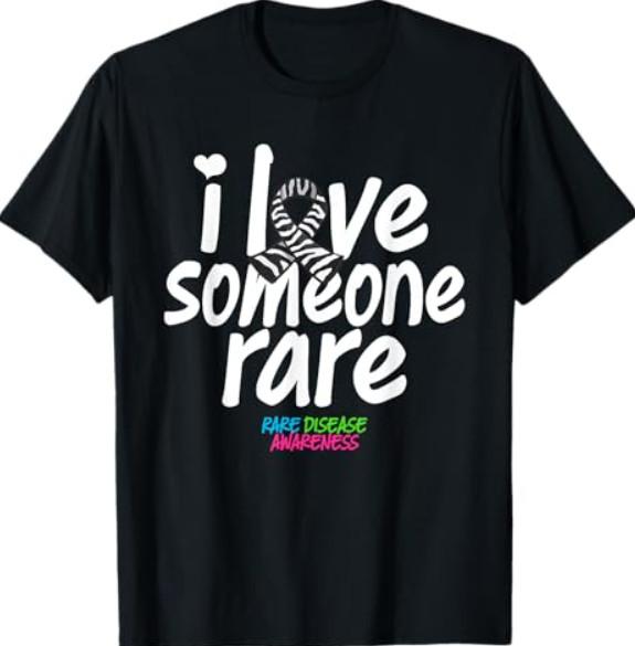 I Love Someone Rare Zabra Ribbon Rare Disease Awareness T-Shirt