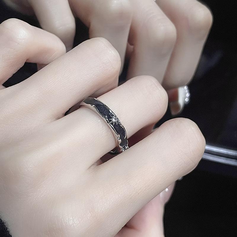 Niche Design Sense Retro Dark Zircon Skull Saturn Ring Full Of Diamonds Zircon Stacked High-End Ring