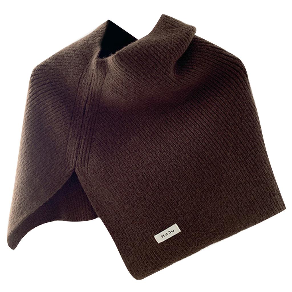 Warm Fashion Shawl Slit Turtleneck Women Winter Scarf Shoulder Wrap Thickened Solid Color Oversized Capelet Ponchos