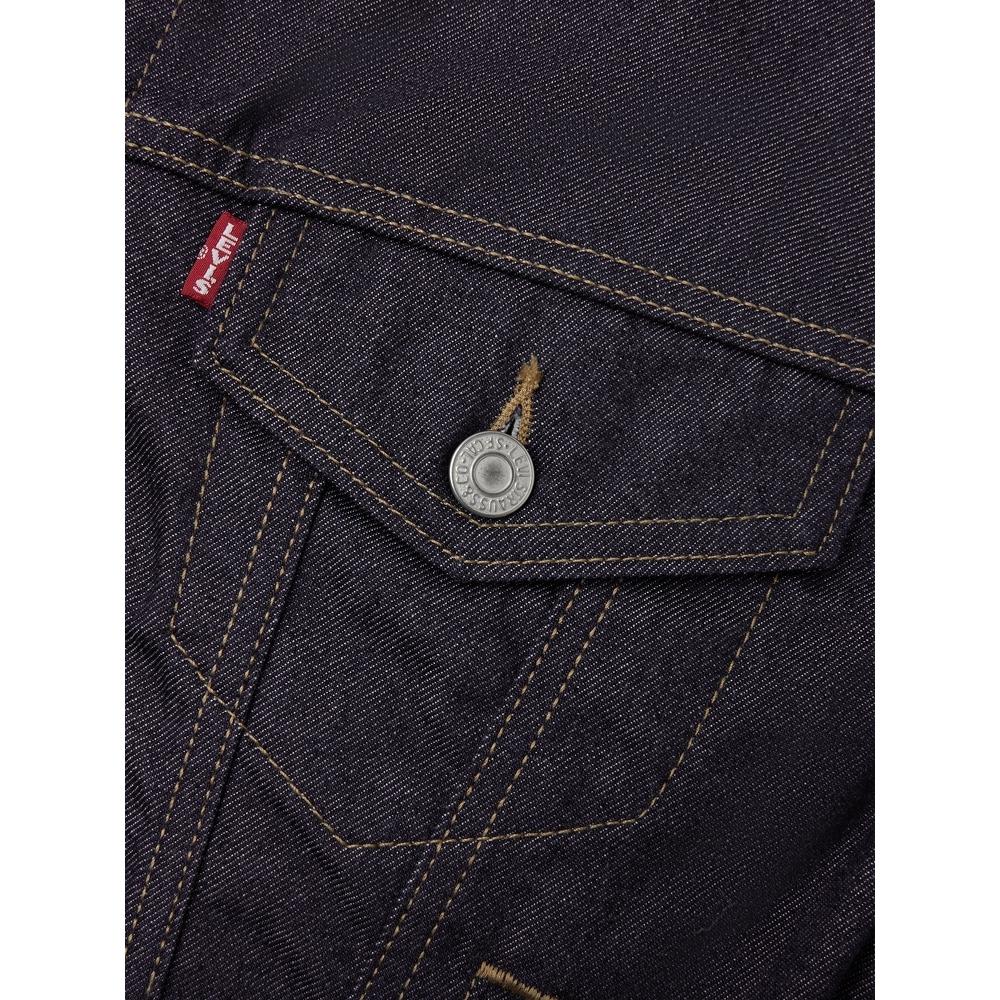 Levis Куртка джинсовая женская свободного кроя, простая и универсальная, с лацканами, длинными рукавами, цвет джинсово-синий A9155-0014