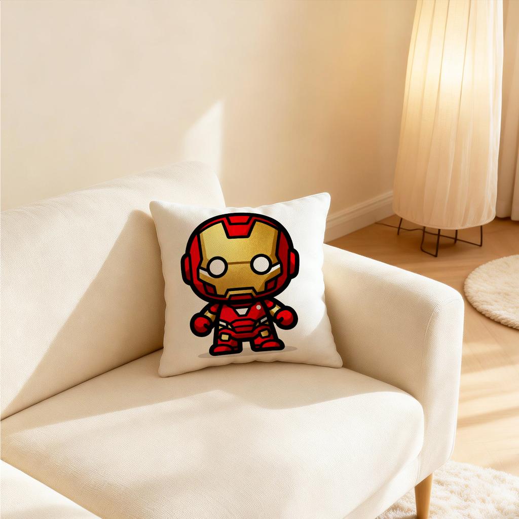 Iron Man Throw Pillow Cushion Accent Pillow Includes Pillow Core 18X18 Inch For Sofa Bedroom
