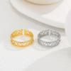 Wind Titanium Steel Ring Niche Design Jagged Open Ring Plated Real Gold Stainless Steel Hand Ornament