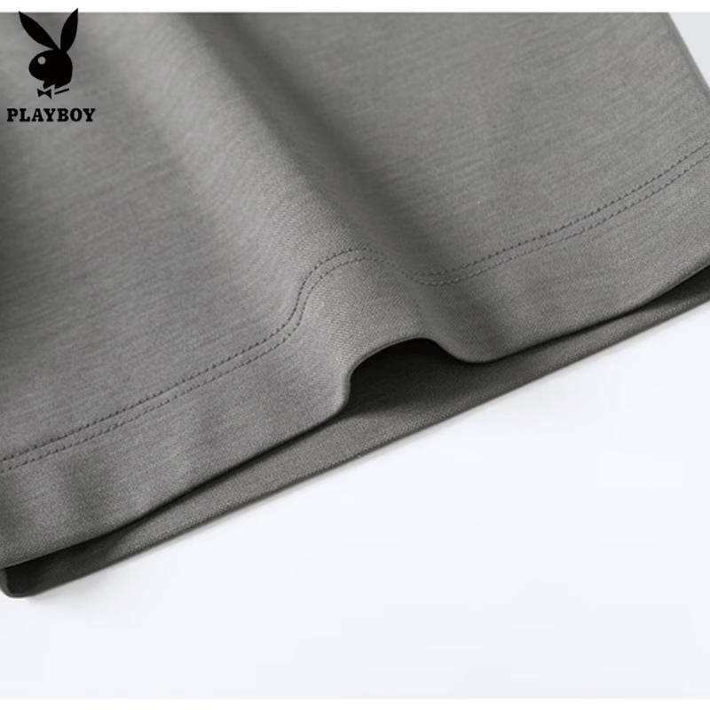 PLAYBOY Мужская однотонная футболка с коротким рукавом