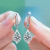 Korean Version of Water Drop Earrings Women's Niche Light Luxury Medium and Long Earrings Fashion Temperament Shining Zircon Earrings