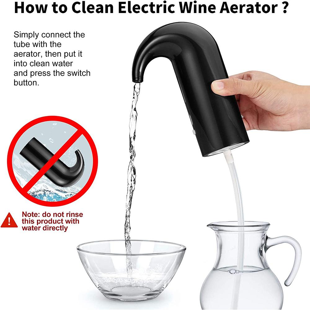 Electric Wine Aerator Wine Pourer and Wine Dispenser Pump One Touch Wine Decanter USB Rechargeable Spout Pour