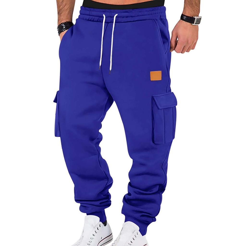 Men's Winter Sports Casual Pants Men's Sports Multi Pocket Work Pants Sweatpants
