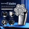 Rechargeable Seven-Head Electric Shaver: 5-in-1 Bald Head Hair Clipper