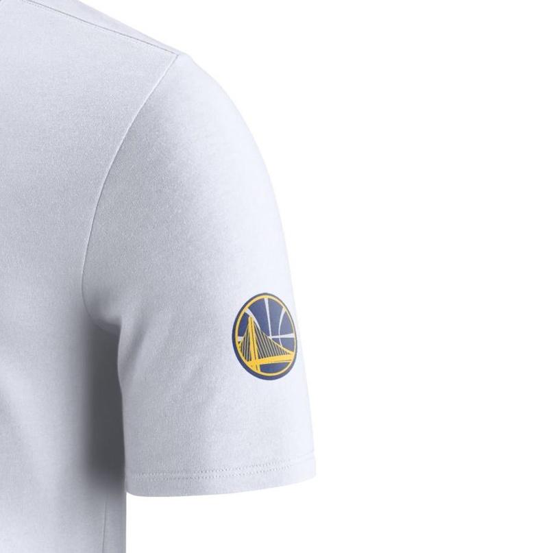 Nike Dri-Fit Golden State Warriors Printed Crew Neck Sports T Shirt Men Tops White AJ2444-100