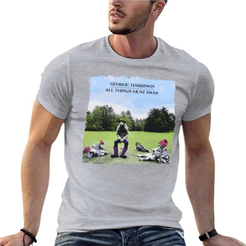 George Harrison All Things Must Pass Oversize TShirt Personalized Mens Clothes Cotton Streetwear Large Size Top Tee