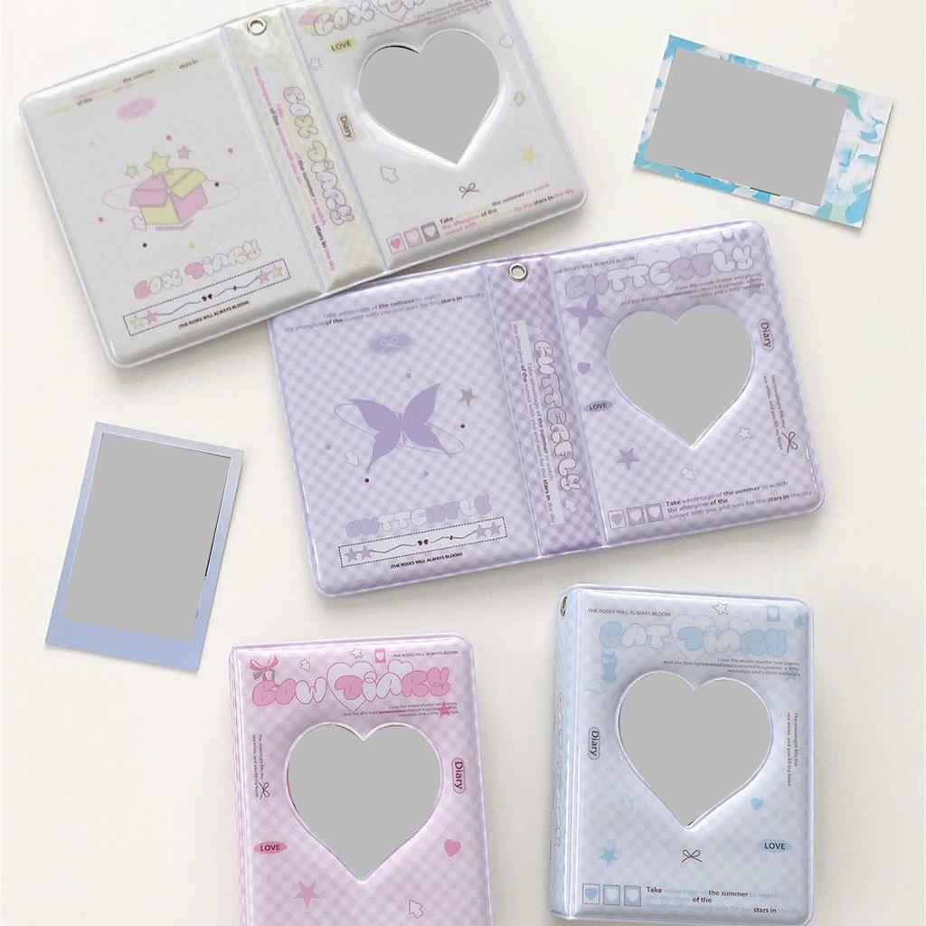 3-дюймовый мини-фотоальбом с дизайном в форме сердца, держатели для карточек с 40 карманами для поклонников Kpop Idol и любителей фотографии в подарок